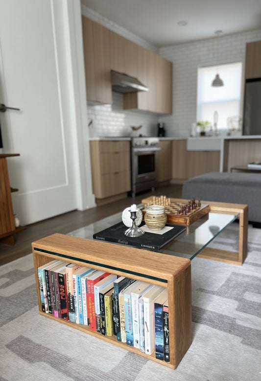 iJ-v1 Book Nook Glass Table