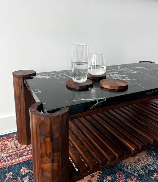 iE-v1 Columns and Stone Coffee Table