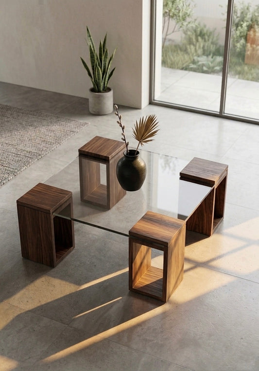 Floating Glass Coffee Table iG-v2