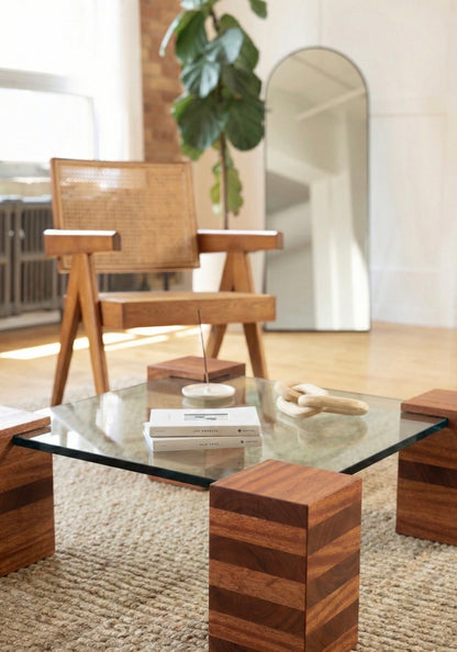 iG-v1 Blocks and Glass Coffee Table
