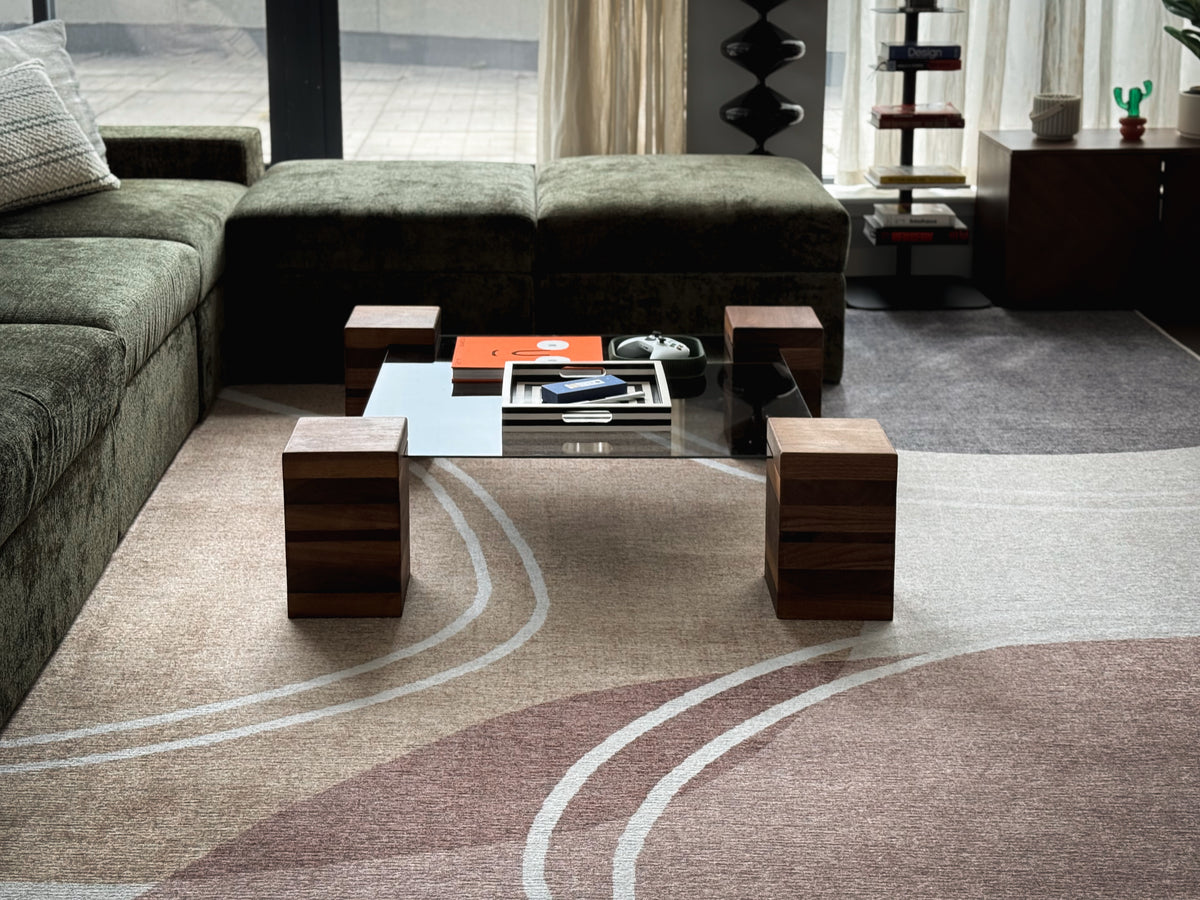 iG-v1 Blocks and Glass Coffee Table – Redline Design Furniture