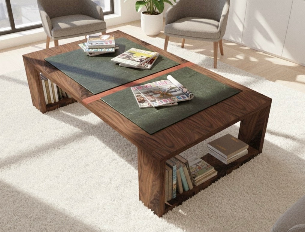 iJ-v2 Books & Stone Coffee Table