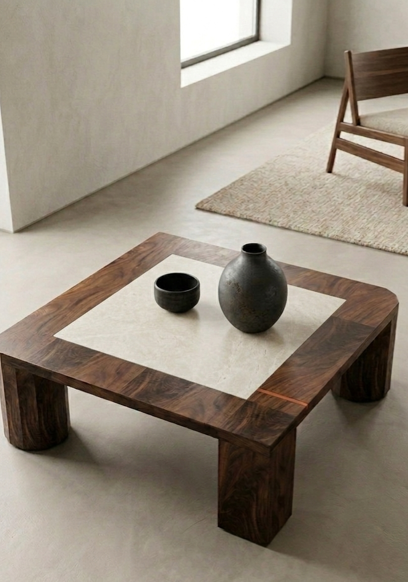 iSQ-v1 Square Stone Coffee Table