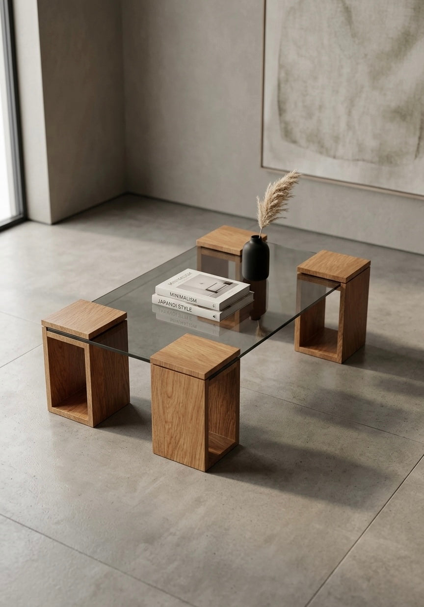 Floating Glass Coffee Table iG-v2