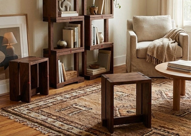 Stackable Stool & Bookshelf