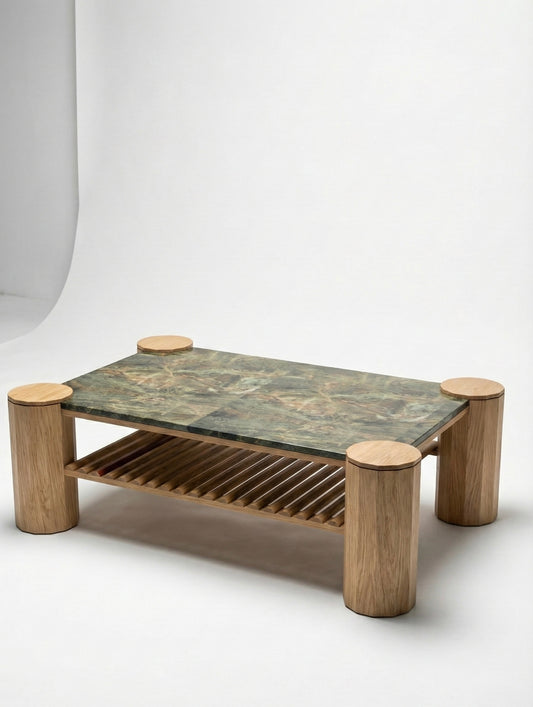 iE-v1 Columns and Stone Coffee Table