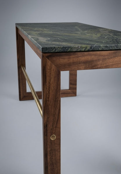 Floating Stone Brass Rod Desk