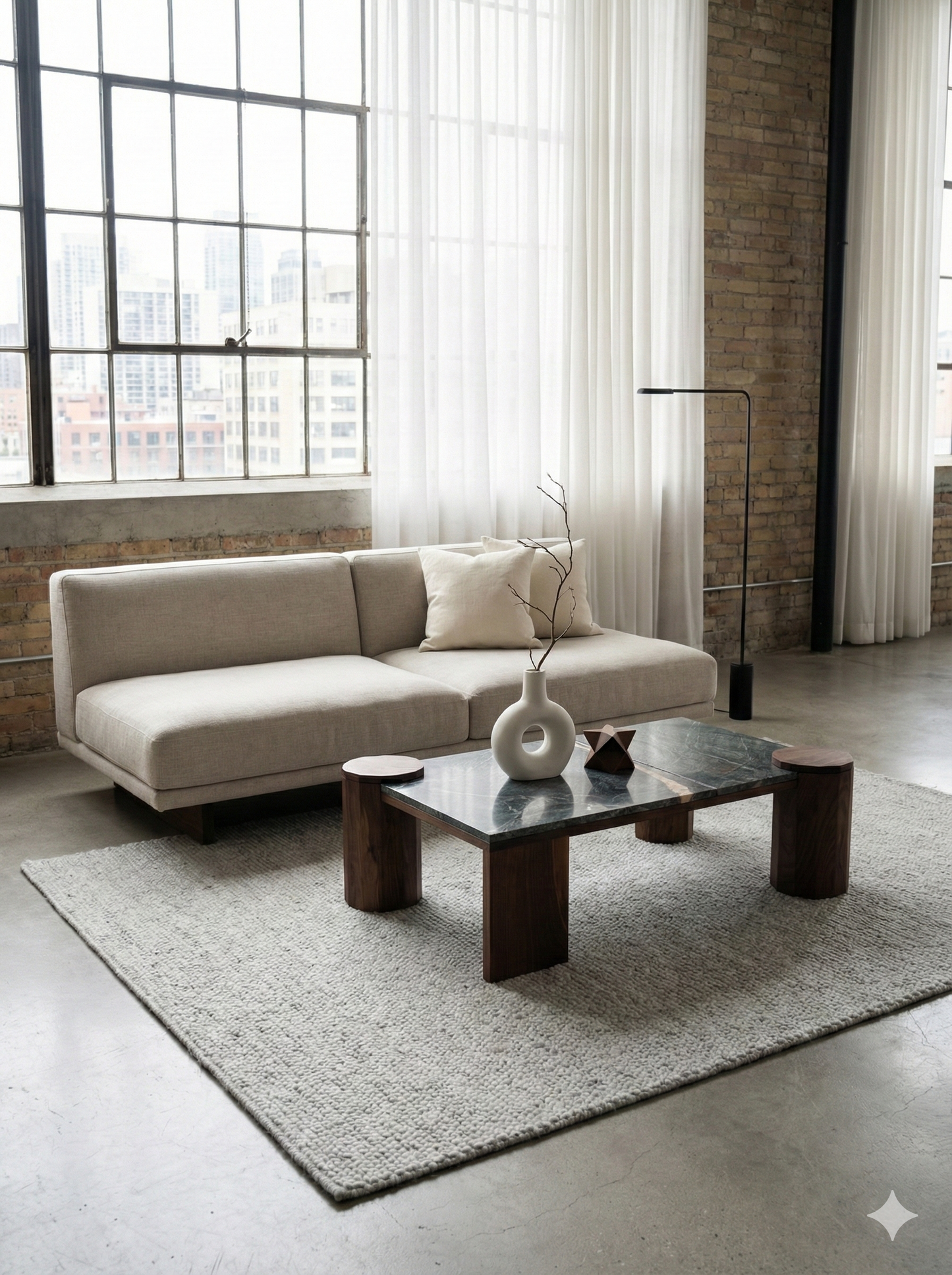 iS-v4 Split Stone Coaster Table