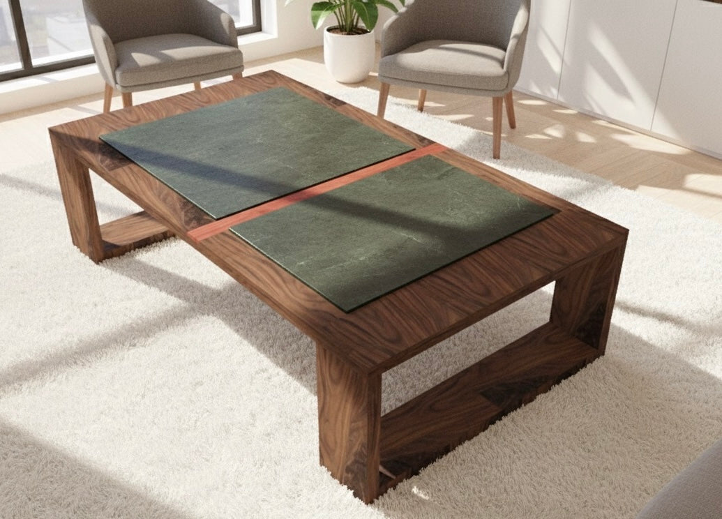 iJ-v2 Books & Stone Coffee Table