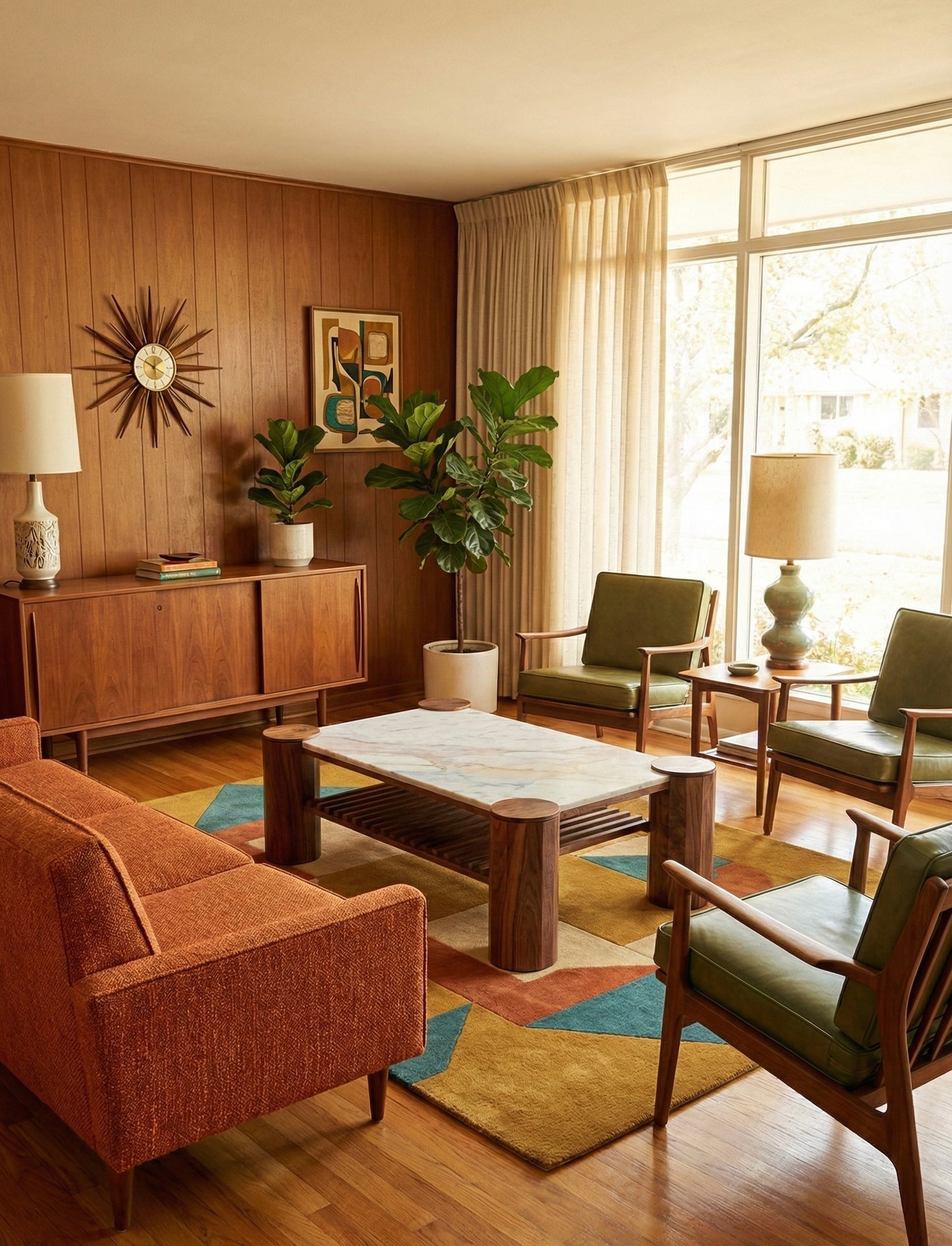 iE-v1 Columns and Stone Coffee Table