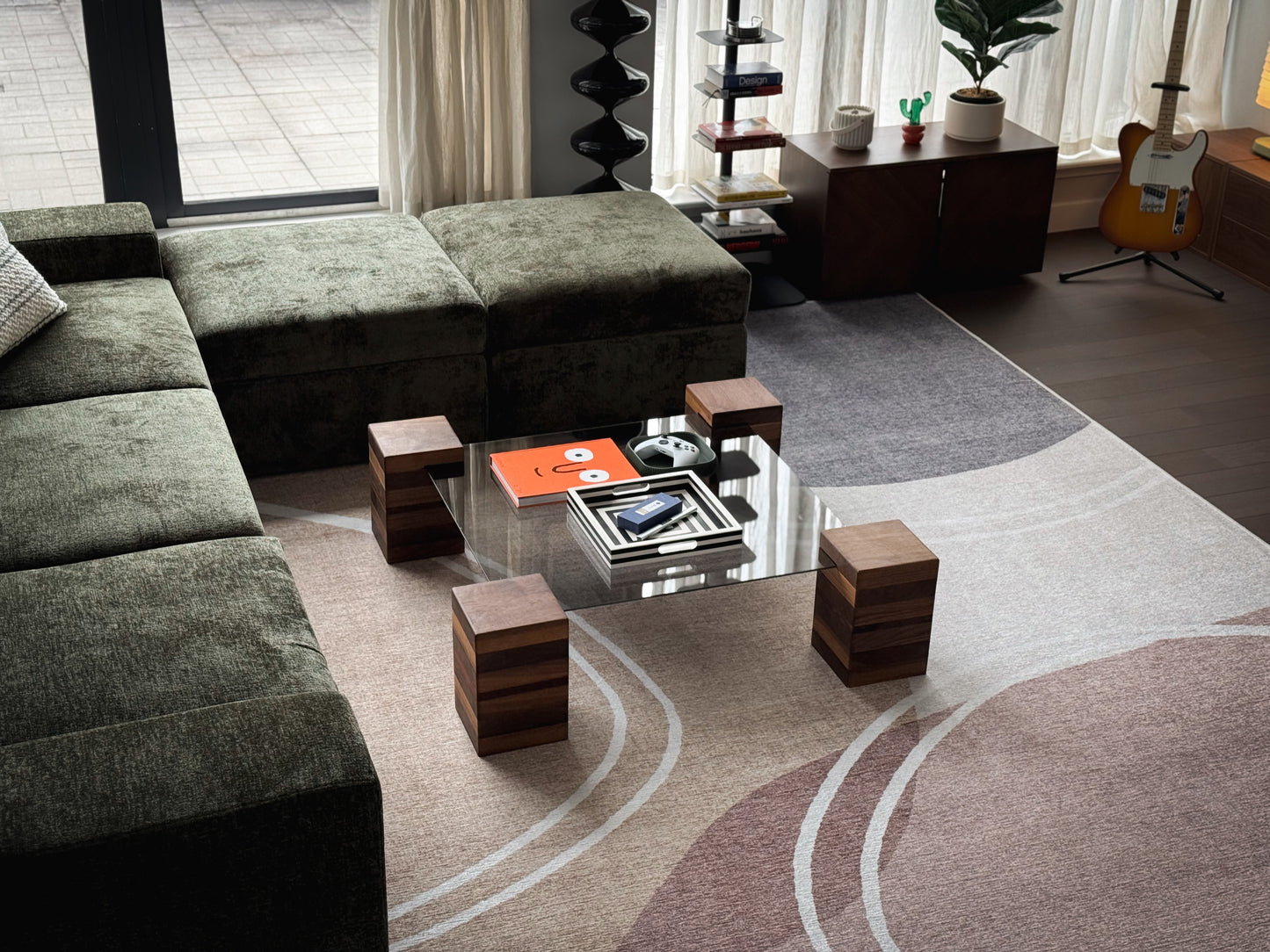 iG-v1 Blocks and Glass Coffee Table