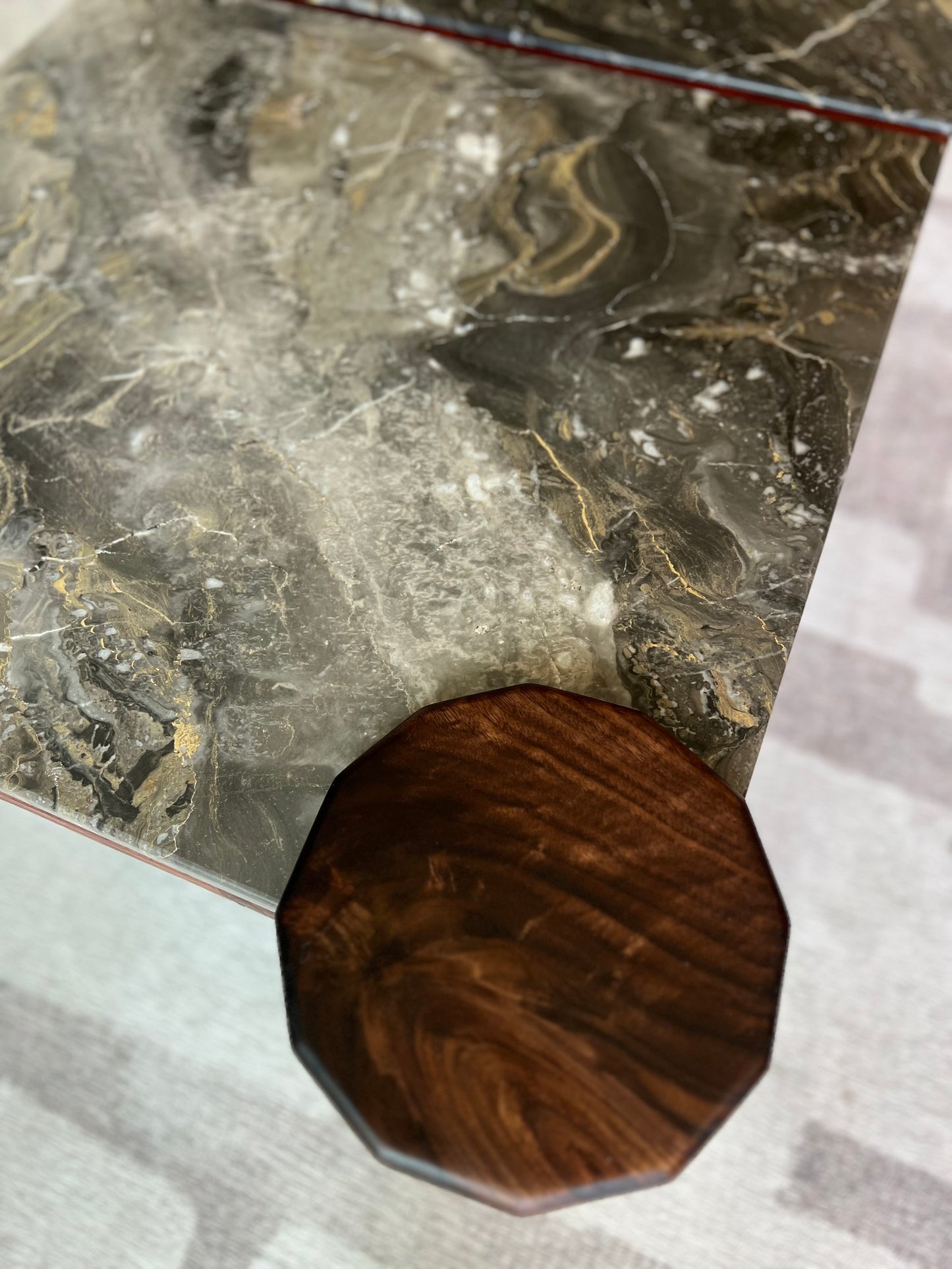iS-v4 Split Stone Coaster Table