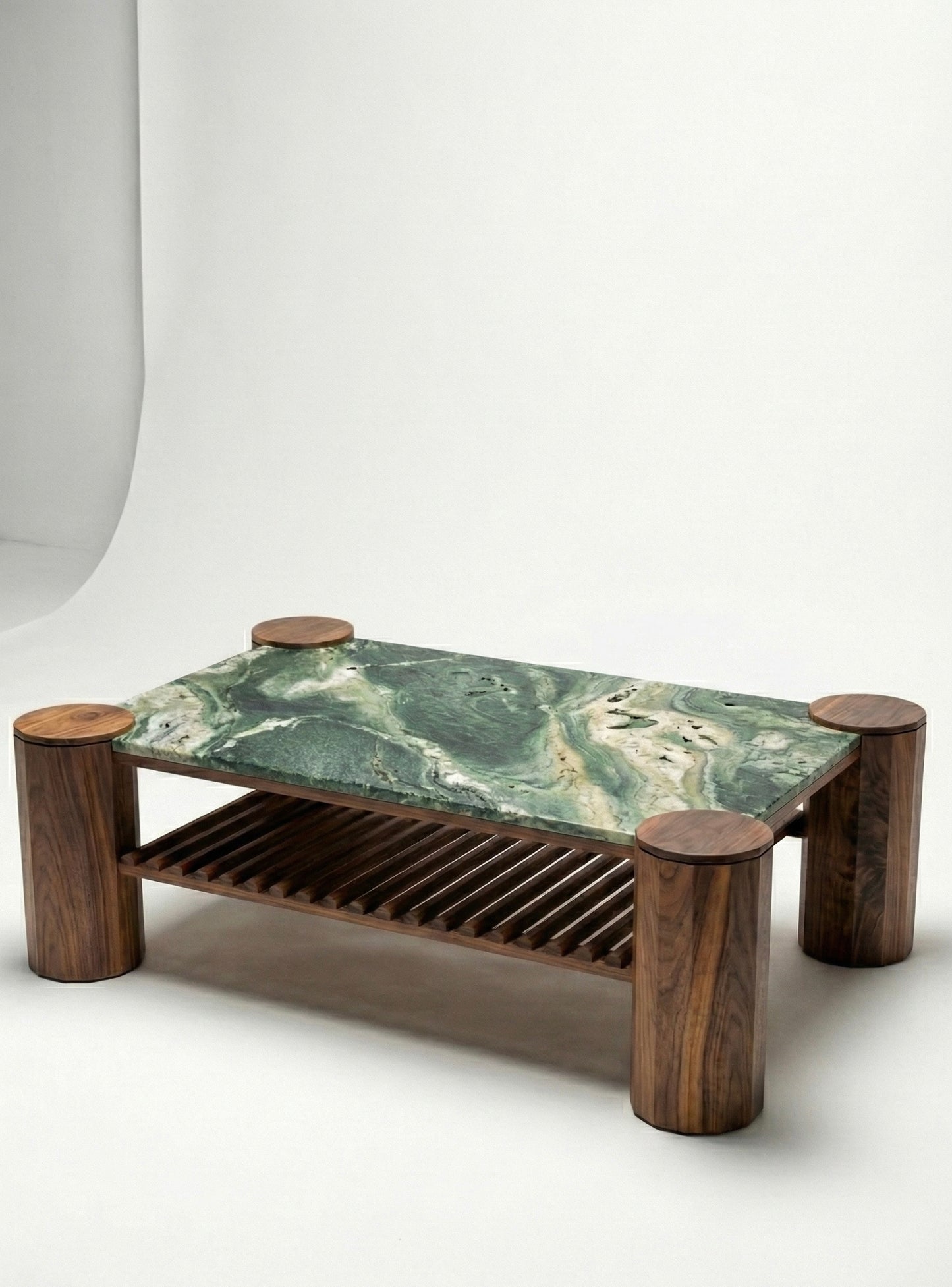 iE-v1 Columns and Stone Coffee Table