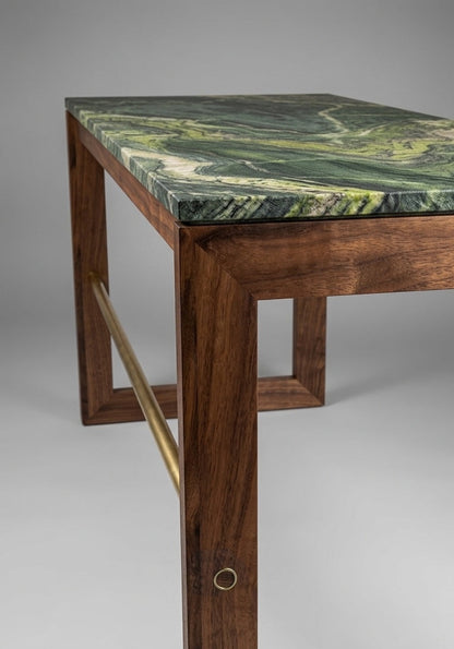 Floating Stone Brass Rod Desk