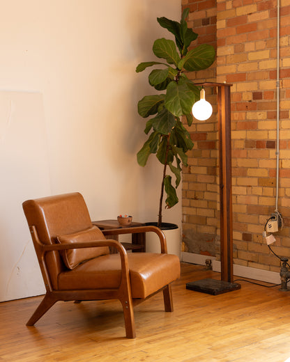 iN-v1 Walnut and Stone Floor Lamp