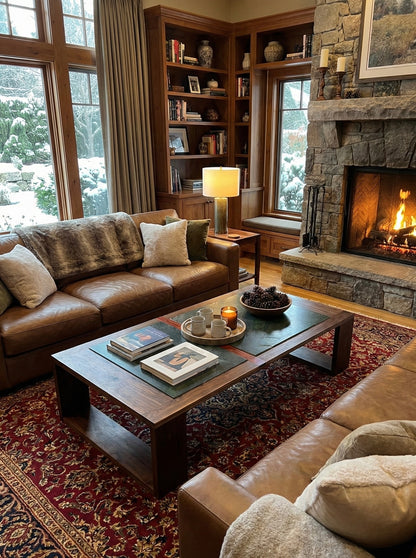 iJ-v2 Books & Stone Coffee Table