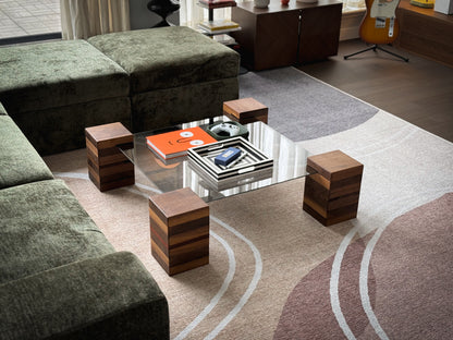 iG-v1 Blocks and Glass Coffee Table