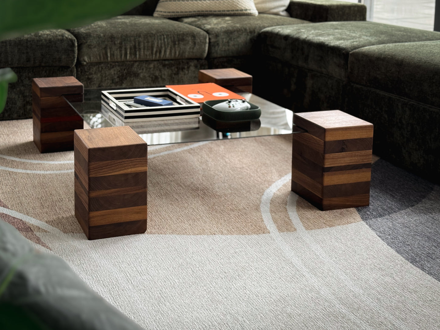 iG-v1 Blocks and Glass Coffee Table