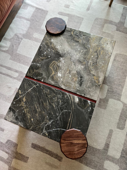 iS-v4 Split Stone Coaster Table