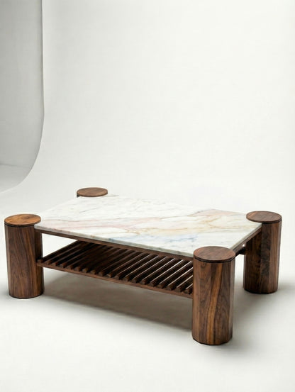 iE-v1 Columns and Stone Coffee Table