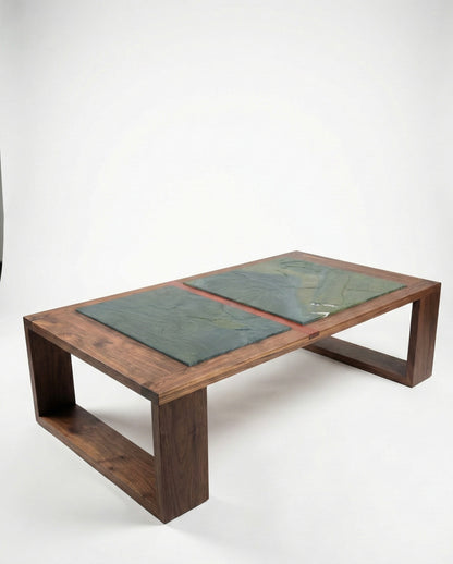 iJ-v2 Books & Stone Coffee Table
