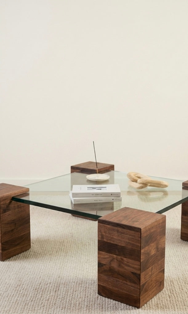 iG-v1 Blocks and Glass Coffee Table – Redline Design Furniture