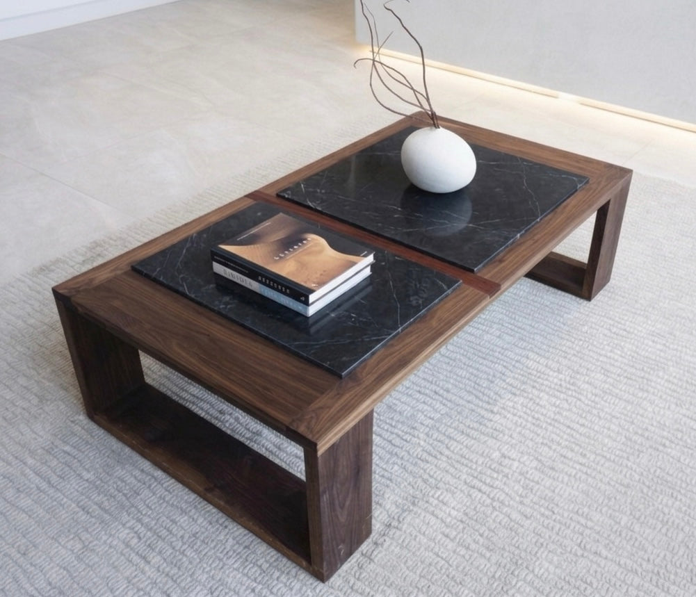 iJ-v2 Books & Stone Coffee Table