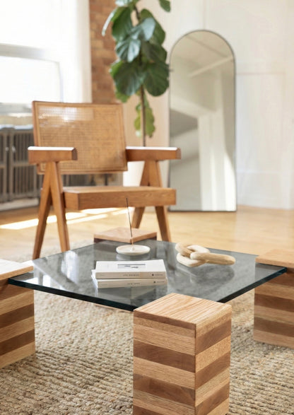 iG-v1 Blocks and Glass Coffee Table