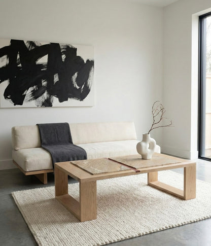 iJ-v2 Books & Stone Coffee Table