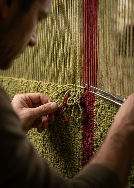 Hand Woven Botanical-Dyed Rug