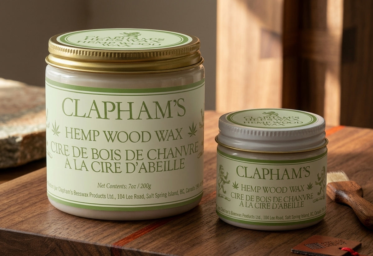 Clapham’s Hemp Wood Wax: Food-Safe Wood Finish (200g)